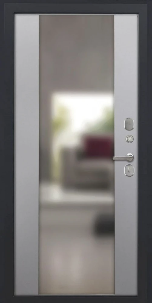 Входная дверь ДвериПРО Модель L-49 Алиса (16мм, ПВХ софт грей, зеркало) DPRO197898 внутренняя сторона
