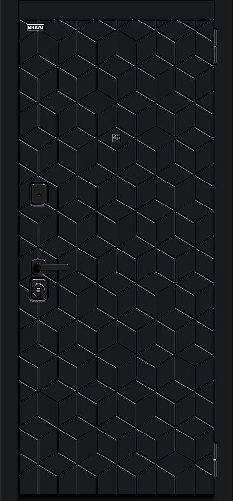 Фото Входная дверь Кьюб RBE Total Black/Super White BR5142 внешняя сторона