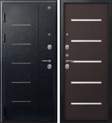 Дверь V-05 Черный муар - Темная лиственница