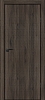 Межкомнатная дверь P-1 кромка ABS черная c 4-х ст. Дуб темный